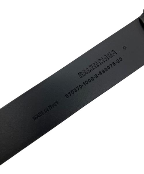 BALENCIAGA（バレンシアガ）BALENCIAGA (バレンシアガ) BBロゴレザーベルト ブラック サイズ:80の古着・服飾アイテム