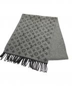 LOUIS VUITTONルイ ヴィトン）の古着「カシミヤ混 モノグラグラディエントムマフラー」｜グレー