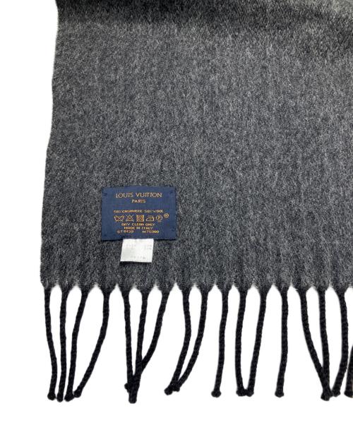 LOUIS VUITTON（ルイ ヴィトン）LOUIS VUITTON (ルイ ヴィトン) カシミヤ混 モノグラグラディエントムマフラー グレーの古着・服飾アイテム