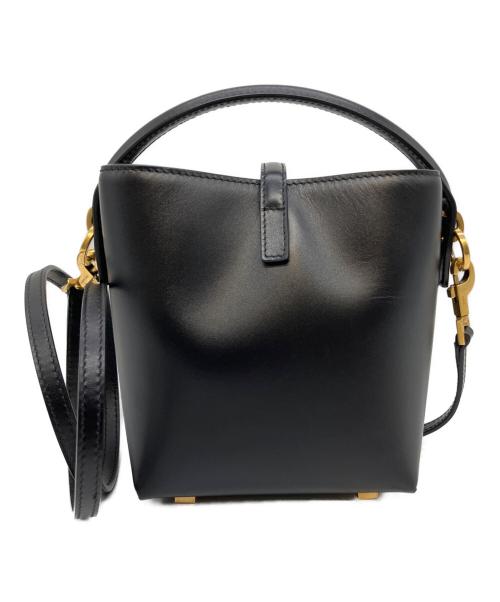 Saint Laurent Paris（サンローランパリ）Saint Laurent Paris (サンローランパリ) LE37 MINI/カサンドラ/バケット2WAYショルダーバッグ ブラックの古着・服飾アイテム