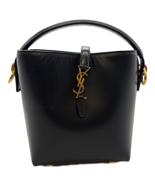 Saint Laurent Paris（サンローランパリ）Saint Laurent Paris (サンローランパリ) LE37 MINI/カサンドラ/バケット2WAYショルダーバッグ ブラックの古着・服飾アイテム