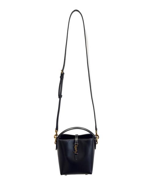Saint Laurent Paris（サンローランパリ）Saint Laurent Paris (サンローランパリ) LE37 MINI/カサンドラ/バケット2WAYショルダーバッグ ブラックの古着・服飾アイテム