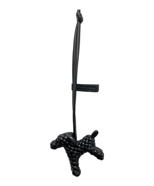 BOTTEGA VENETA（ボッテガベネタ）BOTTEGA VENETA (ボッテガベネタ) イントレチャートドッグチャーム ブラックの古着・服飾アイテム