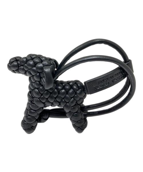 BOTTEGA VENETA（ボッテガベネタ）BOTTEGA VENETA (ボッテガベネタ) イントレチャートドッグチャーム ブラックの古着・服飾アイテム