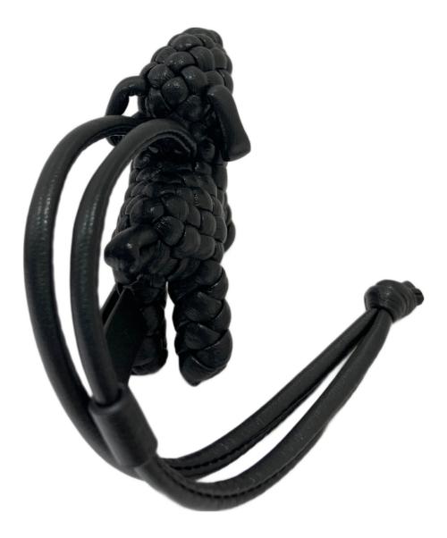 BOTTEGA VENETA（ボッテガベネタ）BOTTEGA VENETA (ボッテガベネタ) イントレチャートドッグチャーム ブラックの古着・服飾アイテム