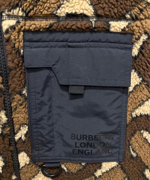BURBERRY（バーバリー）BURBERRY (バーバリー) TBモノグラムボアジャケット ブラウン サイズ:52の古着・服飾アイテム