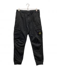 STONE ISLAND（ストーンアイランド）の古着「ロゴパッチカーゴパンツ」｜ブラック