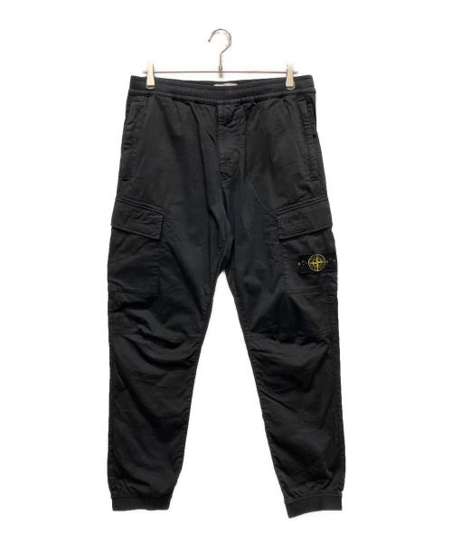 STONE ISLAND（ストーンアイランド）STONE ISLAND (ストーンアイランド) ロゴパッチカーゴパンツ ブラック サイズ:34の古着・服飾アイテム