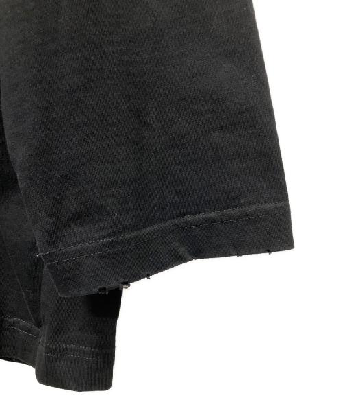 BALENCIAGA（バレンシアガ）BALENCIAGA (バレンシアガ) ダメージ加工ロゴカットソー ブラック サイズ:Lの古着・服飾アイテム