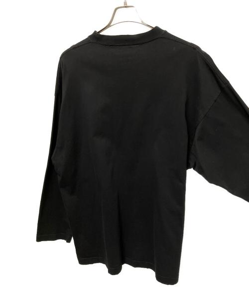 BALENCIAGA（バレンシアガ）BALENCIAGA (バレンシアガ) ダメージ加工ロゴカットソー ブラック サイズ:Lの古着・服飾アイテム