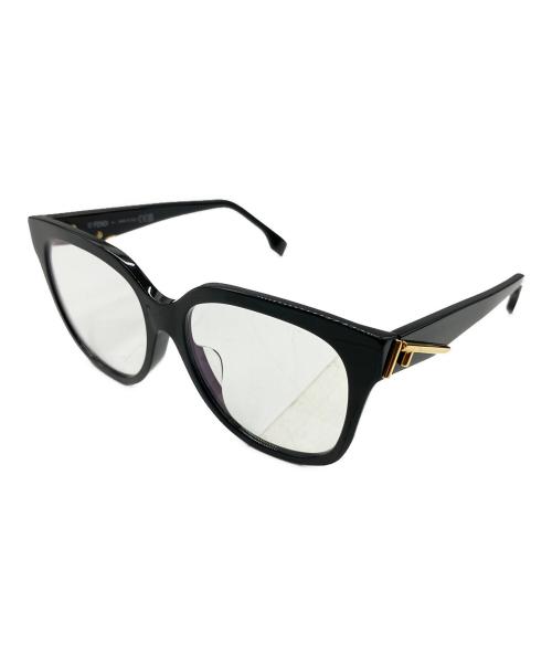 FENDI（フェンディ）FENDI (フェンディ) Oversized Eyesunglass(オーバーサイズドアイサングラス)/アイウェア　FE50064F ブラック サイズ:57□16 140の古着・服飾アイテム
