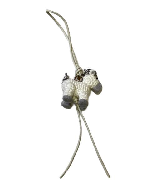 LOEWE（ロエベ）LOEWE (ロエベ) フェルト ホースチャーム ホワイトの古着・服飾アイテム