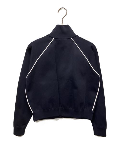MIU MIU（ミュウミュウ）MIU MIU (ミュウミュウ) テクニカルヤーン ジッパーカーディガン ネイビー サイズ:38の古着・服飾アイテム