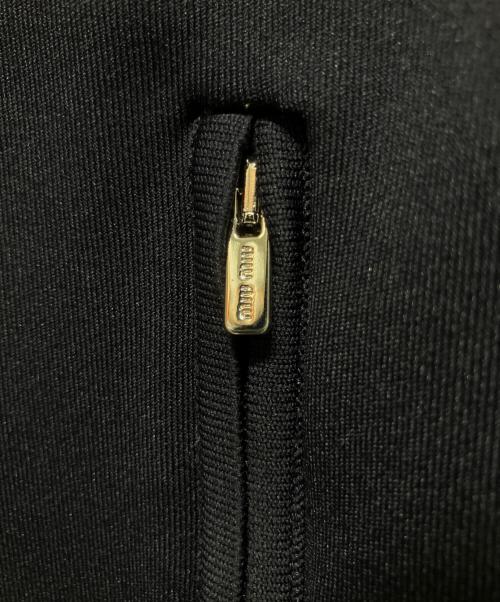 MIU MIU（ミュウミュウ）MIU MIU (ミュウミュウ) テクニカルヤーン ジッパーカーディガン ネイビー サイズ:38の古着・服飾アイテム