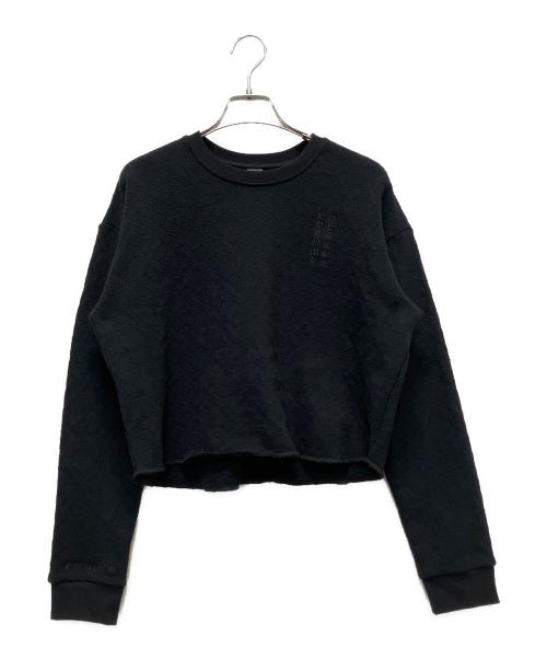 CHROME HEARTS（クロムハーツ）CHROME HEARTS (クロムハーツ) Y NOT Vertical Logo Cropped Sweat Shirt(ワイノットバーティカルロゴクロップドスウェットシャツ) ブラック サイズ:Sの古着・服飾アイテム