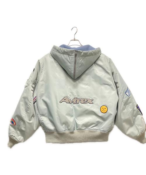 little sunny bite（リトルサニーバイト）little sunny bite (リトルサニーバイト) MA-1ジャケット/リタリージャケット/:ミリタリージャケット モッズコート / ジップ ナイロン フード グリーン サイズ:Sの古着・服飾アイテム