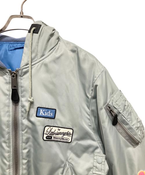 little sunny bite（リトルサニーバイト）little sunny bite (リトルサニーバイト) MA-1ジャケット/リタリージャケット/:ミリタリージャケット モッズコート / ジップ ナイロン フード グリーン サイズ:Sの古着・服飾アイテム