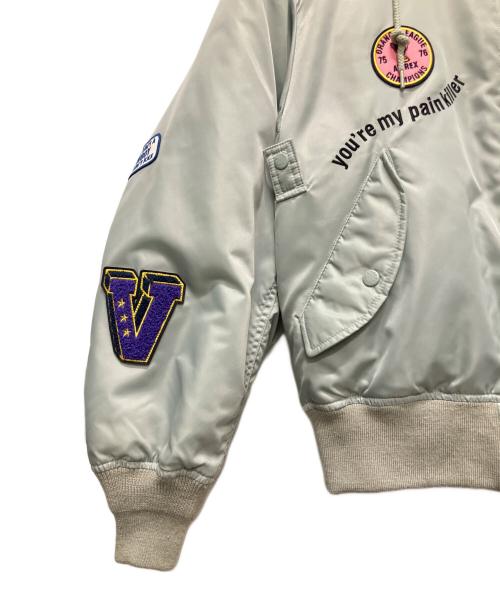 little sunny bite（リトルサニーバイト）little sunny bite (リトルサニーバイト) MA-1ジャケット/リタリージャケット/:ミリタリージャケット モッズコート / ジップ ナイロン フード グリーン サイズ:Sの古着・服飾アイテム