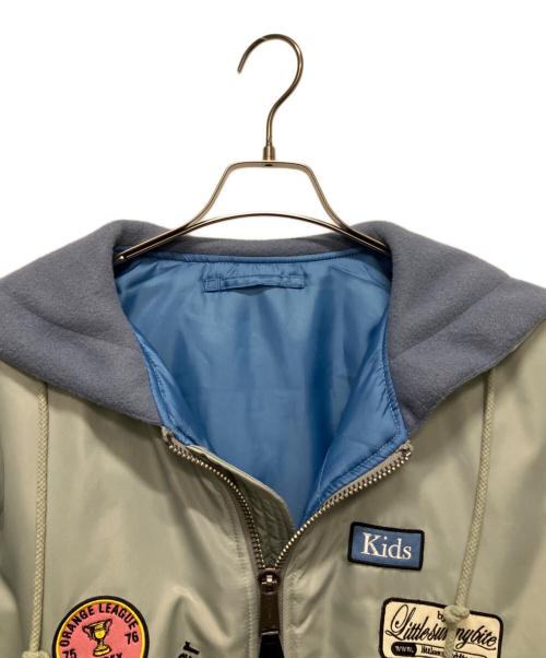 little sunny bite（リトルサニーバイト）little sunny bite (リトルサニーバイト) MA-1ジャケット/リタリージャケット/:ミリタリージャケット モッズコート / ジップ ナイロン フード グリーン サイズ:Sの古着・服飾アイテム