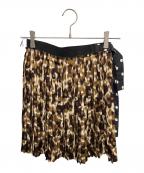 LOUIS VUITTONルイ ヴィトン）の古着「プリーツ レオパードスカート」｜ブラウン×ブラック