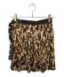 LOUIS VUITTON (ルイ ヴィトン) プリーツ レオパードスカート ブラウン×ブラック サイズ:34：30000円