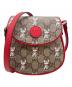 GUCCI（グッチ）の古着「プリントショルダーバッグ　	814014」｜ベージュ×レッド