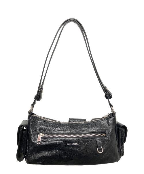 BALENCIAGA（バレンシアガ）BALENCIAGA (バレンシアガ) Superbusy/スーパービジー レザー マルチポケット スリングバッグ ブラックの古着・服飾アイテム