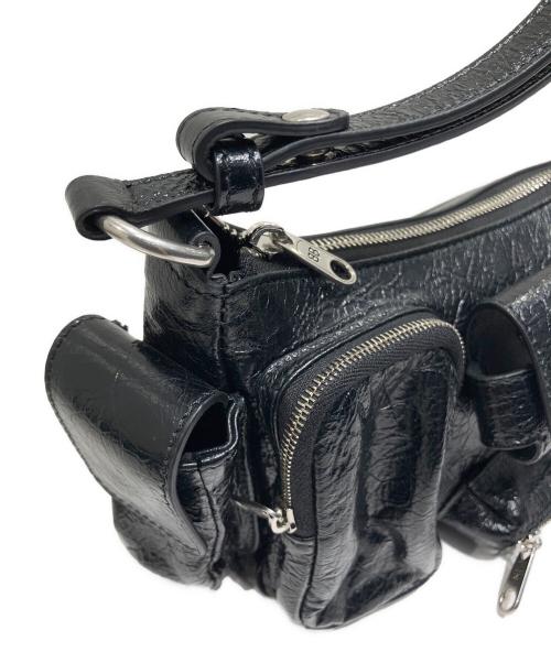BALENCIAGA（バレンシアガ）BALENCIAGA (バレンシアガ) Superbusy/スーパービジー レザー マルチポケット スリングバッグ ブラックの古着・服飾アイテム