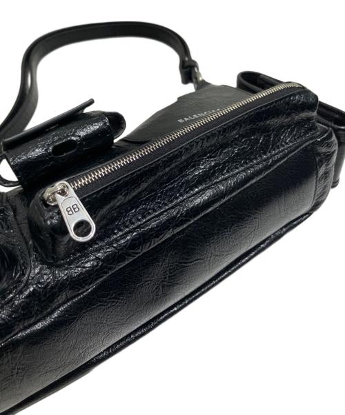 BALENCIAGA（バレンシアガ）BALENCIAGA (バレンシアガ) Superbusy/スーパービジー レザー マルチポケット スリングバッグ ブラックの古着・服飾アイテム