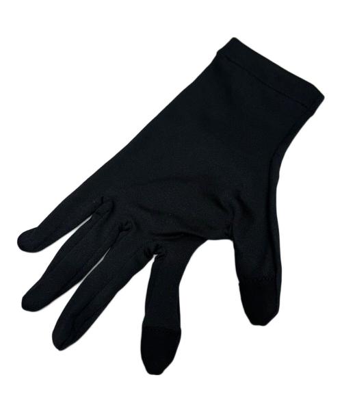 BALENCIAGA（バレンシアガ）BALENCIAGA (バレンシアガ) ロゴデザイン ストレッチグローブ ブラック サイズ:Mの古着・服飾アイテム