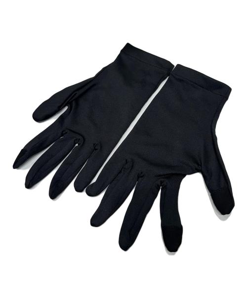 BALENCIAGA（バレンシアガ）BALENCIAGA (バレンシアガ) ロゴデザイン ストレッチグローブ ブラック サイズ:Mの古着・服飾アイテム