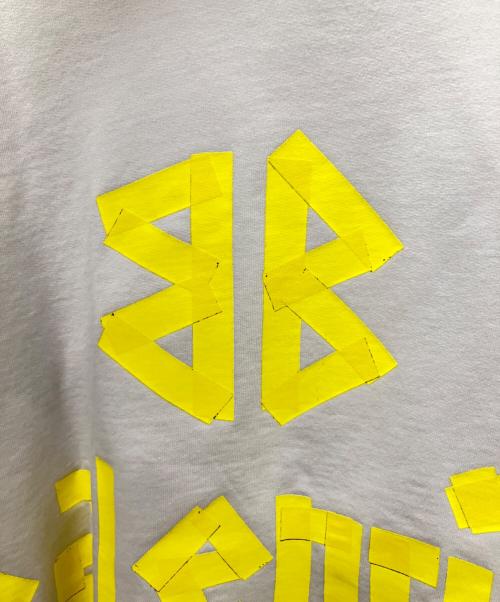 BALENCIAGA（バレンシアガ）BALENCIAGA (バレンシアガ) Tape Typeプルオーバーフーディ ホワイト×イエロー サイズ:XXSの古着・服飾アイテム