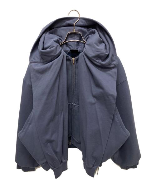 BALENCIAGA（バレンシアガ）BALENCIAGA (バレンシアガ) incognito(インコグニート)デザインパーカー ネイビー サイズ:XSの古着・服飾アイテム