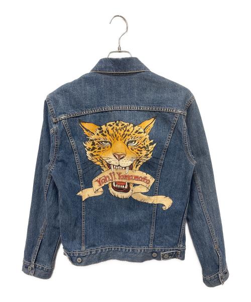 Yohji Yamamoto pour homme（ヨウジヤマモト プールオム）Yohji Yamamoto pour homme (ヨウジヤマモト プールオム) バックプリントデニムジャケット インディゴ サイズ:36の古着・服飾アイテム