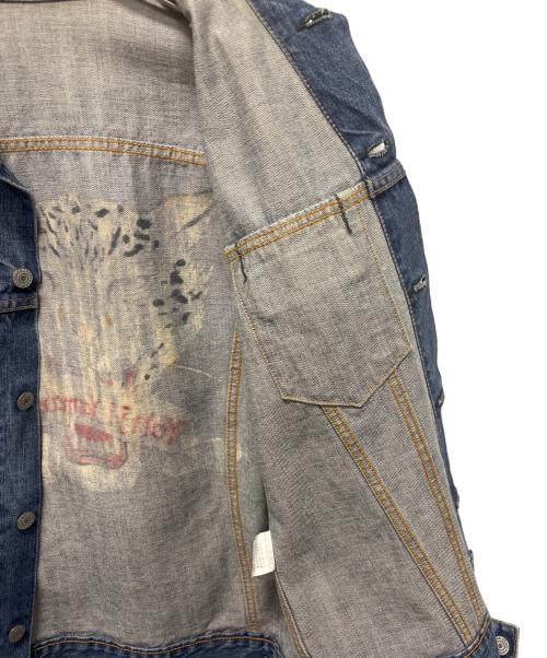 Yohji Yamamoto pour homme（ヨウジヤマモト プールオム）Yohji Yamamoto pour homme (ヨウジヤマモト プールオム) バックプリントデニムジャケット インディゴ サイズ:36の古着・服飾アイテム