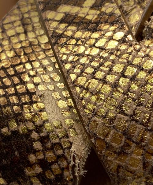 CELINE（セリーヌ）CELINE (セリーヌ) パイソンベルトサンダル ブラウン サイズ:36の古着・服飾アイテム