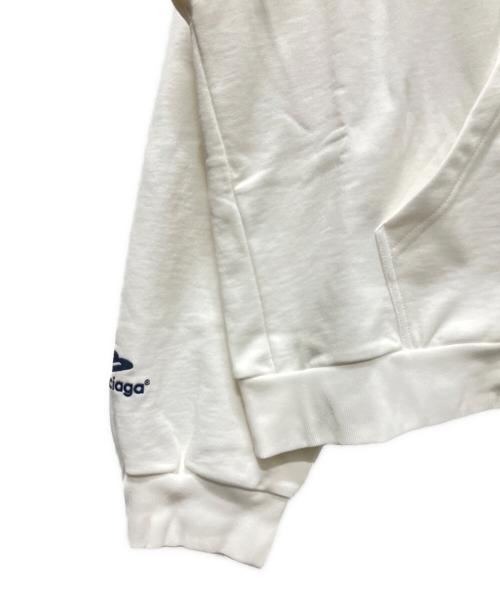 BALENCIAGA（バレンシアガ）BALENCIAGA (バレンシアガ) Paris Soccerフーデットスウェット ホワイト サイズ:Mの古着・服飾アイテム