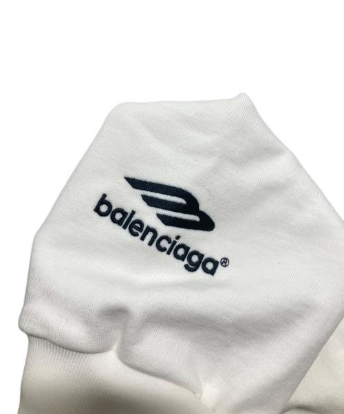BALENCIAGA（バレンシアガ）BALENCIAGA (バレンシアガ) Paris Soccerフーデットスウェット ホワイト サイズ:Mの古着・服飾アイテム