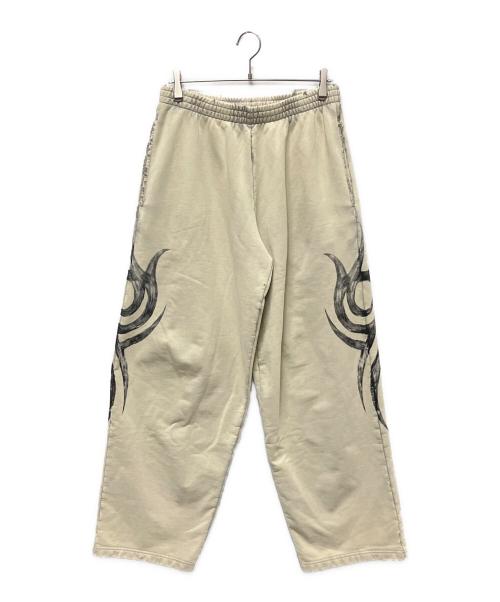 BALENCIAGA（バレンシアガ）BALENCIAGA (バレンシアガ) Y2K Baggy(ワイツーケー バギー)スウェットパンツ ベージュ×グレー サイズ:Mの古着・服飾アイテム