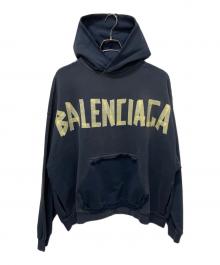 BALENCIAGA（バレンシアガ）の古着「Tape Typeプルオーバーフーディ」｜ネイビー