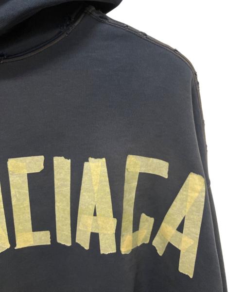 BALENCIAGA（バレンシアガ）BALENCIAGA (バレンシアガ) Tape Typeプルオーバーフーディ ネイビー サイズ:Lの古着・服飾アイテム