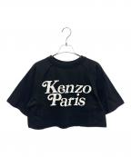 KENZOケンゾー）の古着「クロップドロゴTシャツ」｜ブラック