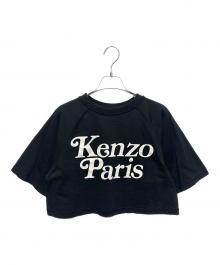 KENZO（ケンゾー）の古着「クロップドロゴTシャツ」｜ブラック