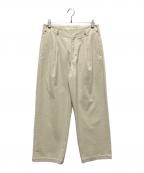 eLエル）の古着「コーデュロイ タックワイドパンツ」｜アイボリー