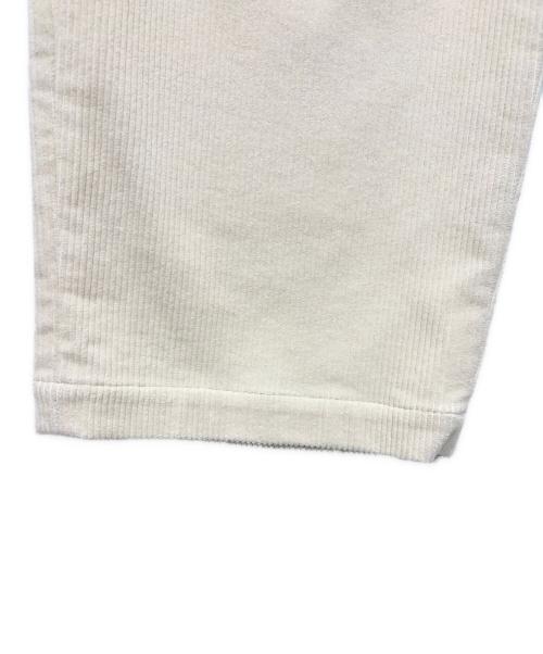 eL（エル）eL (エル) コーデュロイ タックワイドパンツ アイボリー サイズ:34の古着・服飾アイテム