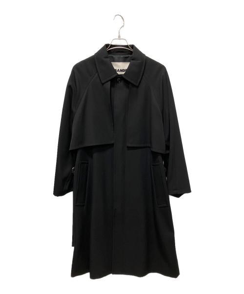 JIL SANDER（ジルサンダー）JIL SANDER (ジルサンダー) 21AW ウールトレンチコート ロングコート ブラック サイズ:44の古着・服飾アイテム