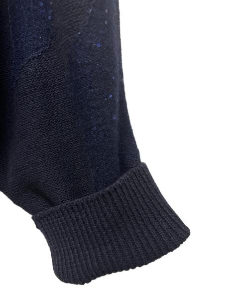 LAD MUSICIAN（ラッドミュージシャン）LAD MUSICIAN (ラッドミュージシャン) SEQUIN LEAF CARDIGAN/スパンコールデザインカーディガン ネイビー サイズ:44の古着・服飾アイテム