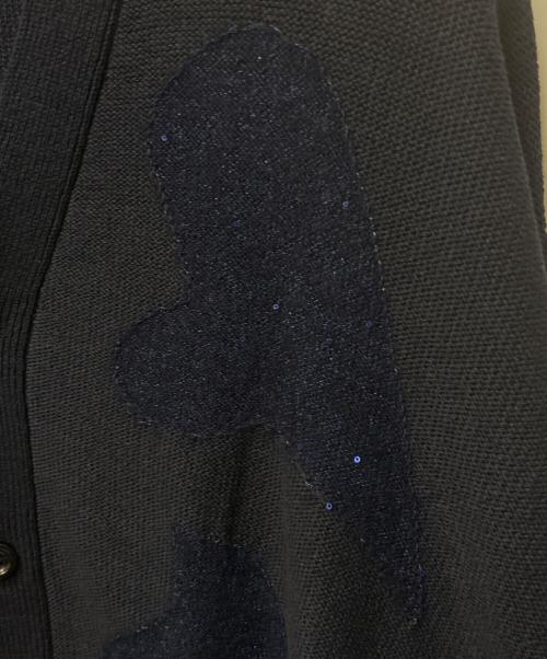 LAD MUSICIAN（ラッドミュージシャン）LAD MUSICIAN (ラッドミュージシャン) SEQUIN LEAF CARDIGAN/スパンコールデザインカーディガン ネイビー サイズ:44の古着・服飾アイテム