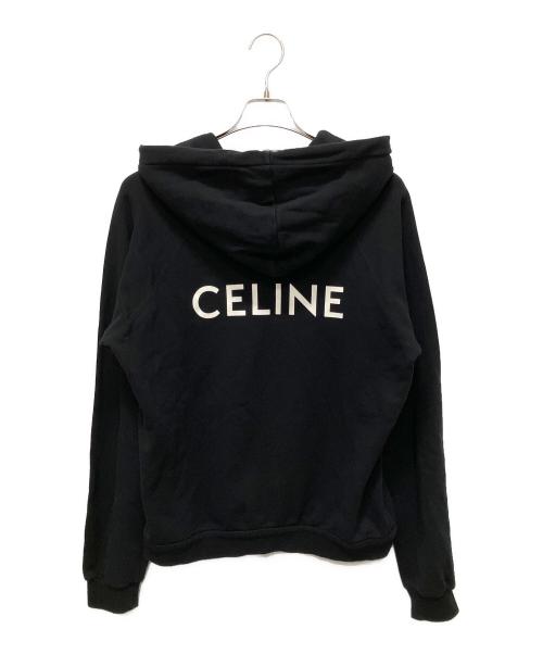 CELINE（セリーヌ）CELINE (セリーヌ) バックロゴプルオーバーパーカー ブラック サイズ:Lの古着・服飾アイテム