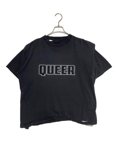 BALENCIAGA（バレンシアガ）BALENCIAGA (バレンシアガ) QUEER ロゴTシャツ ブラック サイズ:Sの古着・服飾アイテム